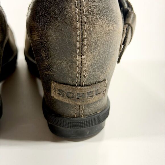 Sorel Joan of Arc Wedge ll Buckled Leather Boot 9.5 - Picture 6 of 10